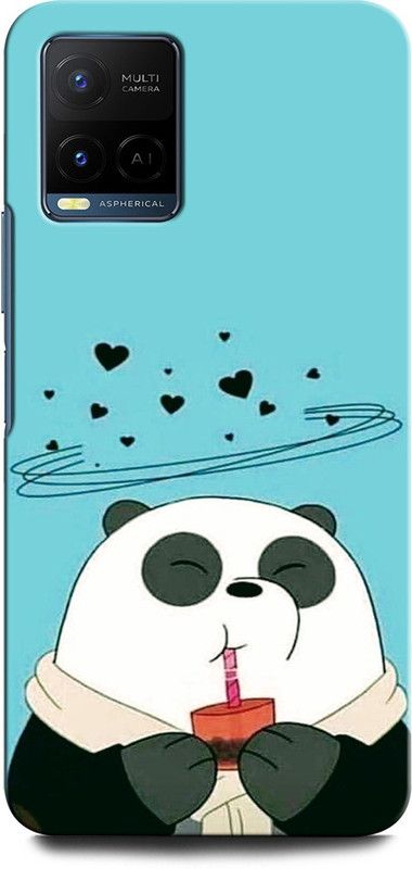 GRAFIQE Back Cover for Vivo Y21A PANDA, LOVE, BEAR, AMOR, ANIMATION, SAD PANDA  (Multicolor, Shock Proof, Pack of: 1)