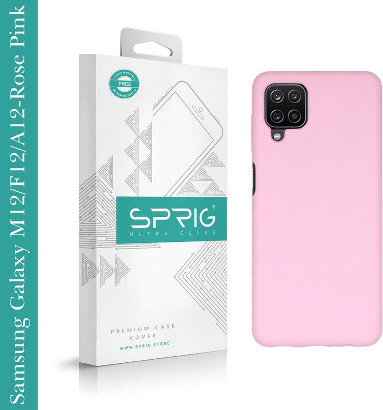 Sprig Liquid Silicone Back Cover for SAMSUNG Galaxy A12, Samsung A12, Galaxy A12  (Pink, Shock Proof, Silicon, Pack of: 1)