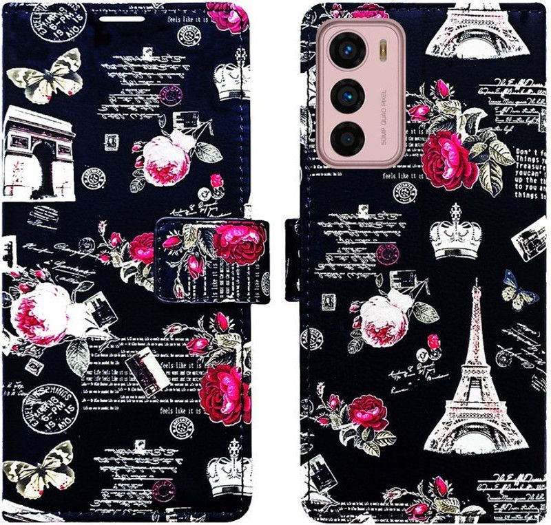 MyFlips Flip Cover for Motorola G42  (Black, Magnetic Case, Pack of: 1)