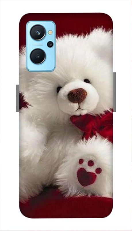 LUCKY MOBI.COM Back Cover for Realme 9i  (Maroon, White)