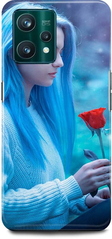 play fast Back Cover for OPPO A76, CPH2375 CUTE, GIRL, ROSE, LOVELY, GIRL  (Blue, Hard Case, Pack of: 1)