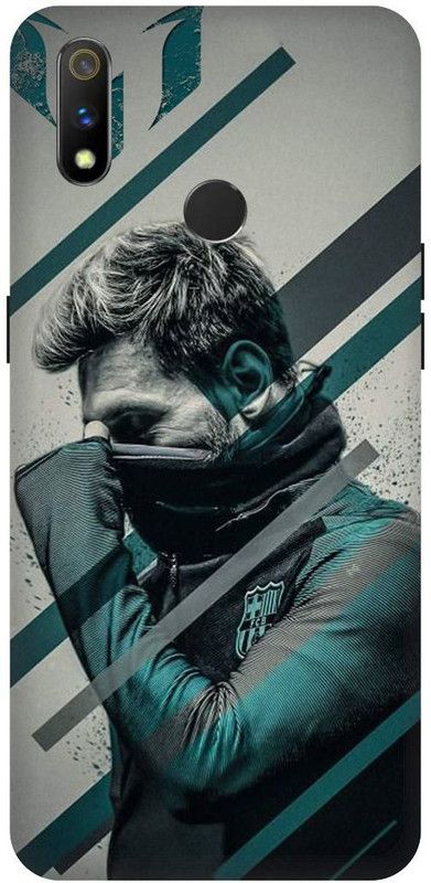 THE NARAYANA COLLECTIONS Back Cover for REALME 3 PRO- RMX1851-LIONEL,MESSI,FOOTBALL,SPORTS  (Multicolor, Hard Case, Pack of: 1)