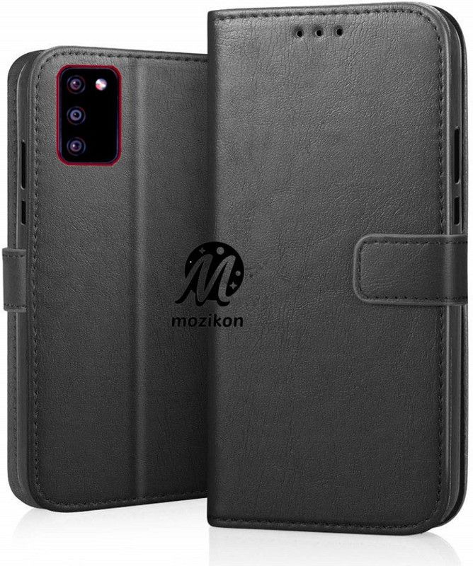 MOZIKON Flip Cover for SAMSUNG Galaxy A03s, SAMSUNG Galaxy M02s, SAMSUNG Galaxy F02s  (Black, Dual Protection, Pack of: 1)