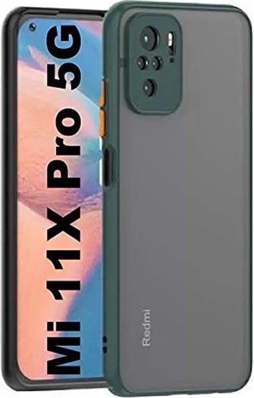 Mobyro Back Cover for Redmi Poco M3 Pro Transparent Hybrid Smoke Case Cover  (Green, Pack of: 1)
