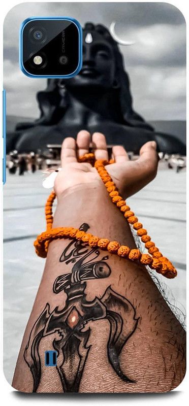 FRONK Back Cover for Realme C20, RMX3063, ADIYOGI, SHIVA, STATUE, RUDRAKSH, SHIV, SHIVJI  (Black, Hard Case, Pack of: 1)