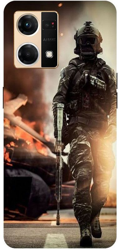 THE NARAYANA COLLECTIONS Back Cover for OPPO F21 PRO- CPH2363-PUBG,FOGI,SOLDIER,AIR,FORCE  (Multicolor, Hard Case, Pack of: 1)