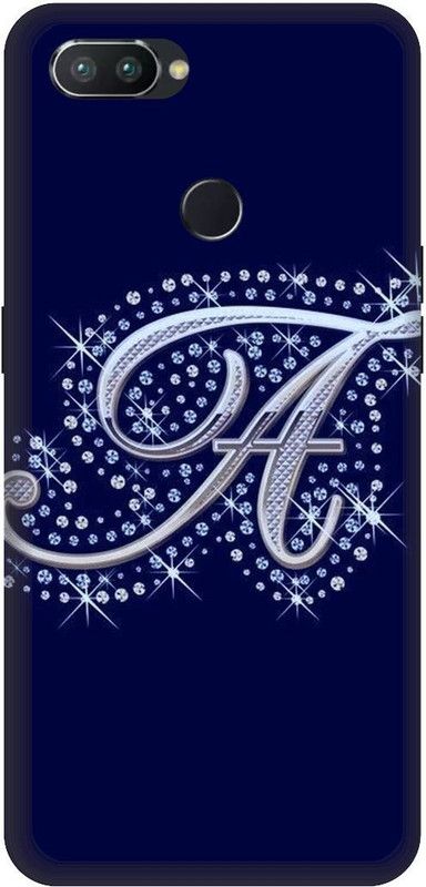 3D U PRINT Back Cover for Realme 2 Pro,RMX1807, A letter,A name A word  (Blue, Waterproof, Pack of: 1)