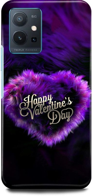play fast Back Cover for Vivo T1 5G, V2141 HAPPY, VALENTINE, DAY, LOVE, COUPLE, GIRL, BOY  (Purple, Hard Case)