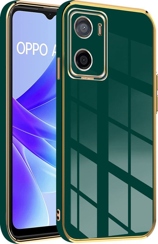 Flipkart SmartBuy Back Cover for OPPO A77  (Green, Electroplated, Silicon, Pack of: 1)