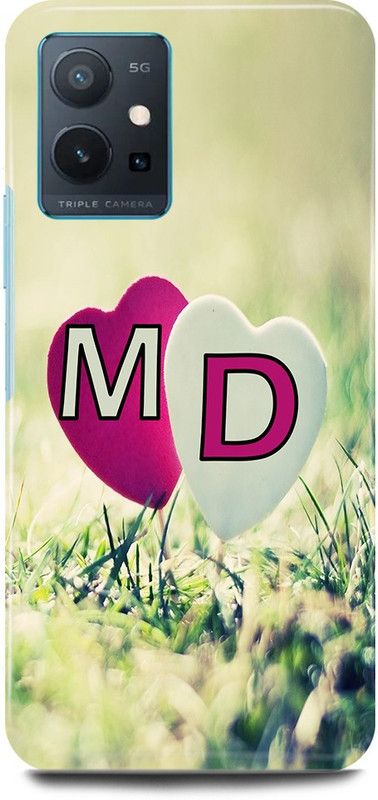 JUGGA Back Cover for OPPO A96, CPH2333, M LOVES D NAME,M NAME, D LETTER, ALPHABET,M LOVE D NAME  (Green, Hard Case, Pack of: 1)