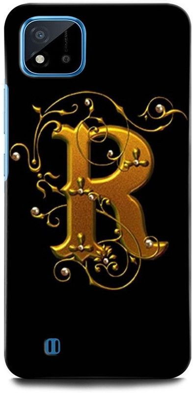 ORBIQE Back Cover for Realme C11 2021 RMX3231 R, R LETTER, R ALPHABET, DESIGN  (Multicolor, Hard Case, Pack of: 1)