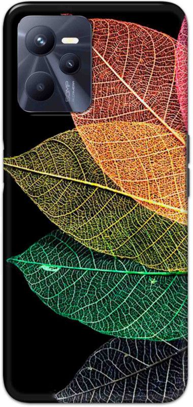 NDCOM Back Cover for Realme Narzo 50A Prime Colorful Leaf Printed  (Multicolor, Hard Case, Pack of: 1)