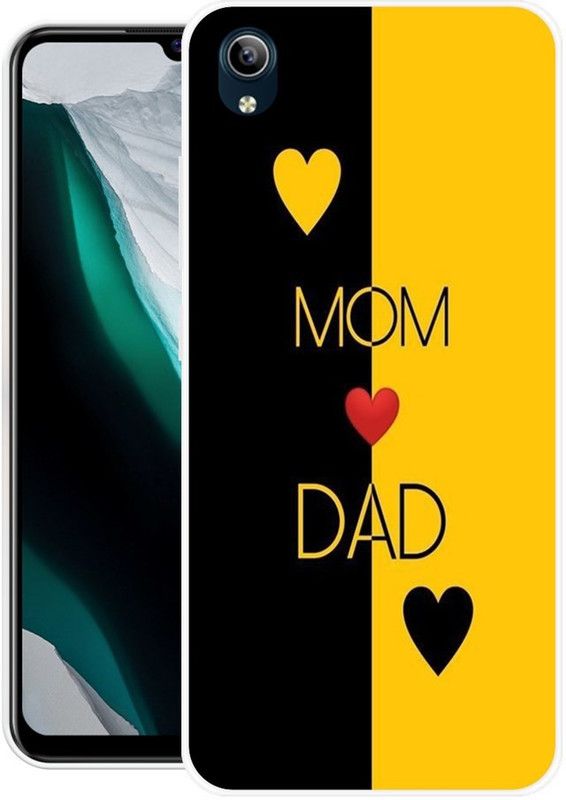 Krtagy Back Cover for Vivo Y91i  (Black, Yellow, Dual Protection, Silicon, Pack of: 1)