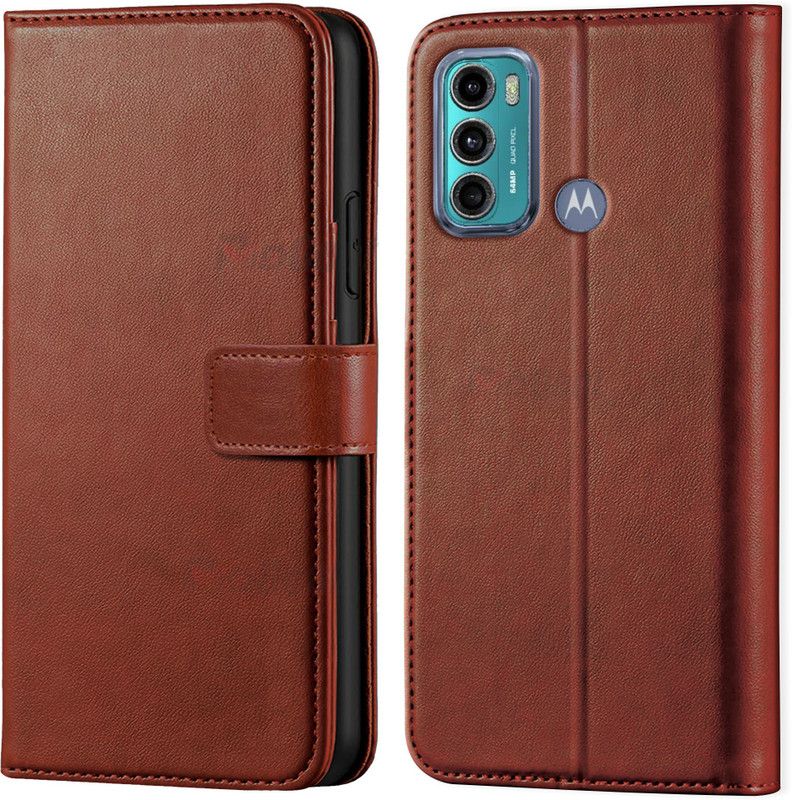 Asgeot Wallet Case Cover for Moto G40 Fusion  (Brown, Dual Protection, Pack of: 1)