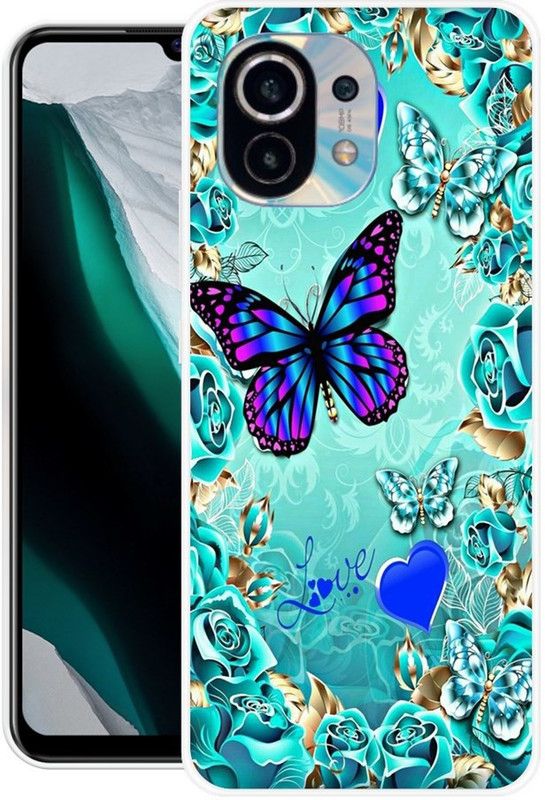 BLUEBUG Back Cover for Mi 11 Lite, Mi 11 Lite 5G  (Green, Grip Case, Silicon, Pack of: 1)