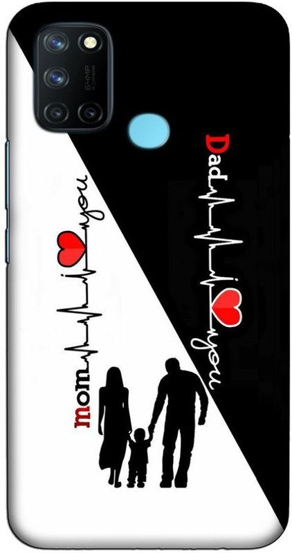 CROKIAN Back Cover for Realme 7i Mom dad love Back Cover  (Multicolor, Hard Case, Pack of: 1)