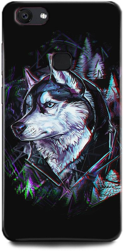 BARMANS Back Cover for Vivo V7 / wolf, Dark, Logo wolf, Animals  (Multicolor, Shock Proof, Pack of: 1)