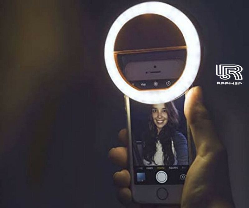 RPPMSP Rechargeable LED Mini Selfie Flash Ring Light Ring Flash RP-16 Ring Flash  (White)