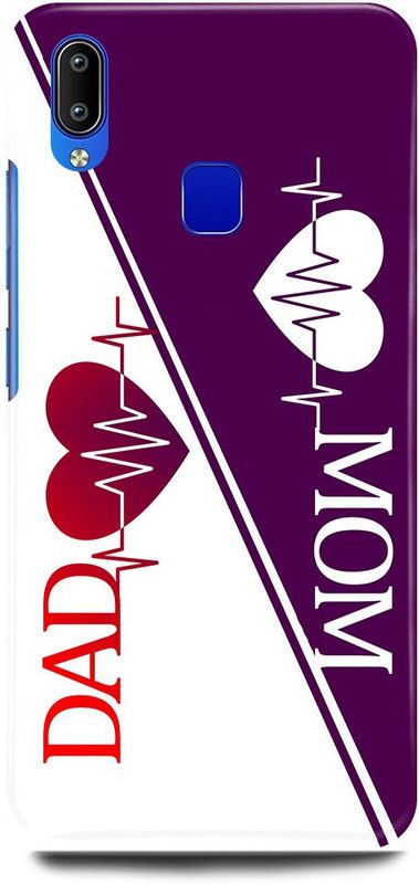JUGGA Back Cover for Vivo Y95, 1807, MOM,DAD,LOVE,MOTHER,FATHER  (Purple, Hard Case, Pack of: 1)