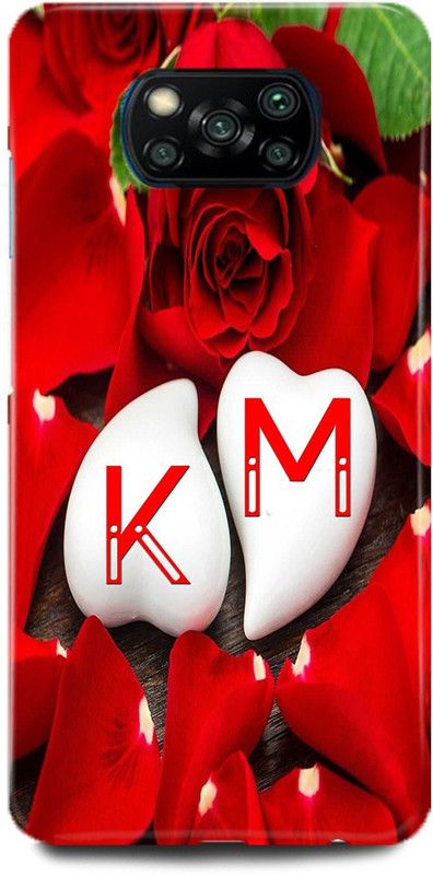 MP ARIES MOBILE COVER Back Cover for POCO X3, MZB9965IN,K LOVES M NAME,K NAME, M LETTER, ALPHABET,K LOVE M NAME  (Multicolor, Hard Case)
