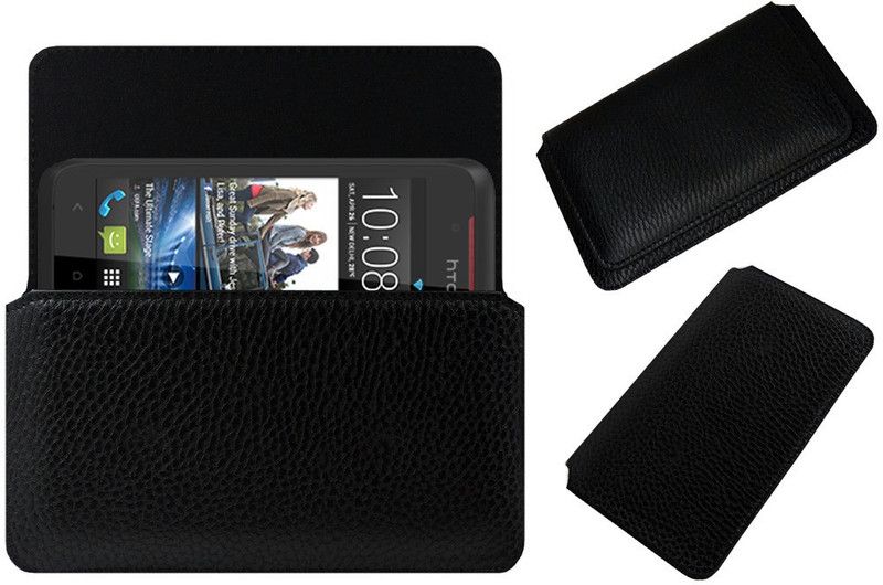 ACM Pouch for HTC Desire 210  (Black, Cases with Holder, Pack of: 1)
