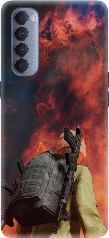 PNBEE Back Cover for Oppo Reno4 Pro, CPH2109 - PubG Print  (Multicolor, Hard Case, Pack of: 1)