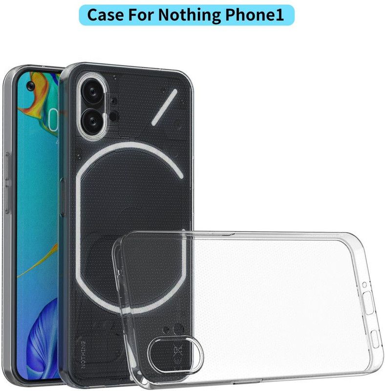 Amzio Back Cover for Nothing Phone 1  (Transparent, Camera Bump Protector, Silicon, Pack of: 1)