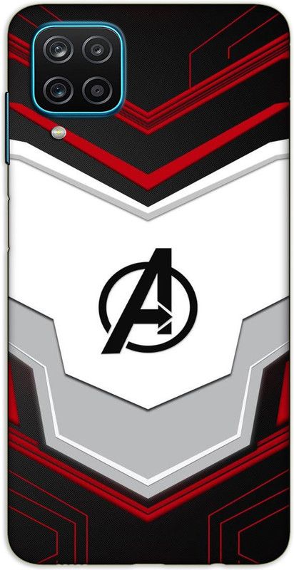 iprinto Back Cover for Samsung Galaxy A12 Avenger logo Back Cover  (White, Hard Case, Pack of: 1)