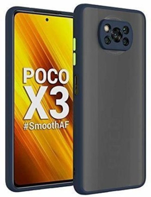Cermarise Back Cover for POCO X3 Pro  (Blue, Camera Bump Protector, Pack of: 1)