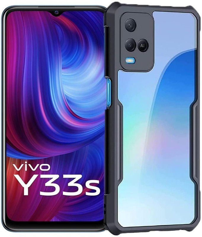 S-Hardline Back Cover for Vivo Y33s, Premium Boom TPU Transparent case  (Transparent)