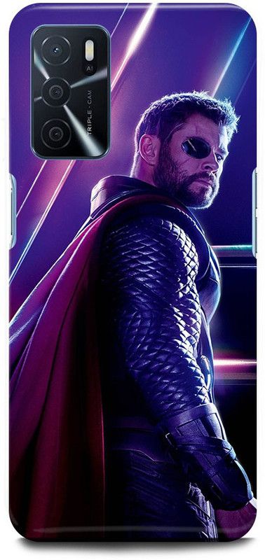 FUGGA Back Cover for OPPO A16, THOR, HAMMER, AVENGER, MARVEL, AVENGERS  (Purple, Hard Case, Pack of: 1)