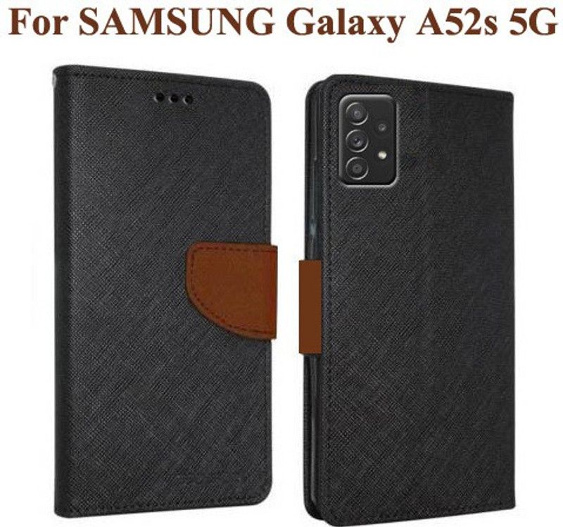 Mehsoos Flip Cover for Samsung Galaxy A52, Samsung Galaxy A52s 5G  (Brown, Dual Protection, Pack of: 1)