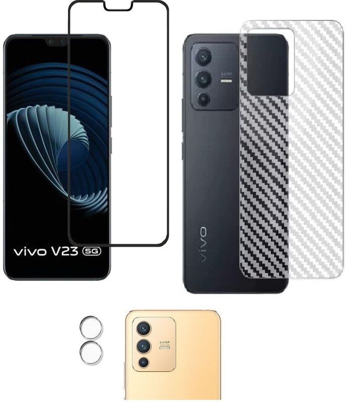 COVER CAPITAL Front and Back Tempered Glass for Vivo V23 5G  (Pack of 3)