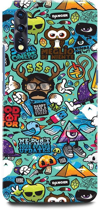 JUGGA Back Cover for Vivo S1, 1907, CARY, LOGOS, DESIGN, ART, ABSTRACT, ART  (Multicolor, Hard Case, Pack of: 1)