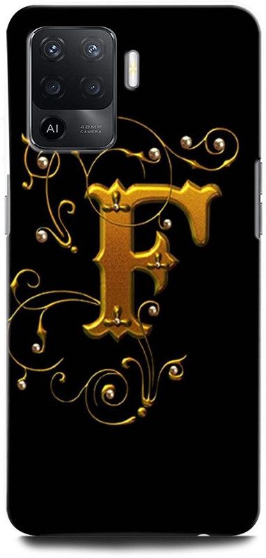 ORBIQE Back Cover for OPPO F19 Pro CPH2285 F, F LETTER, F ALPHABET, DESIGN  (Multicolor, Hard Case, Pack of: 1)