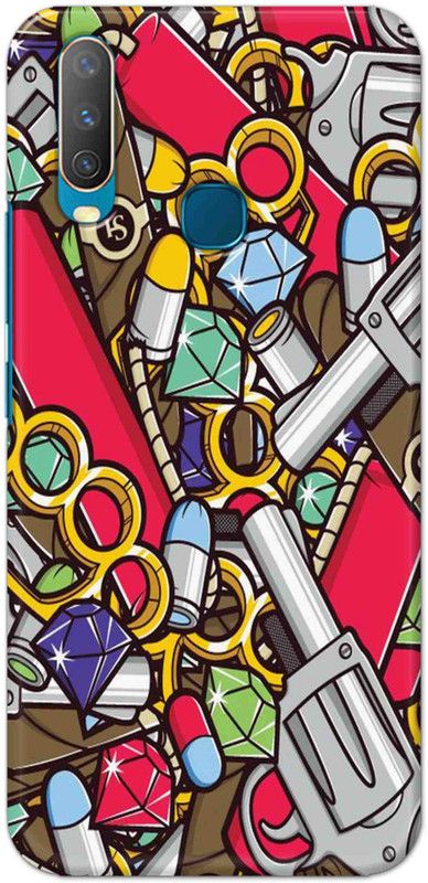 NDCOM Back Cover for Vivo Y17 Graffiti Latest Printed  (Multicolor, Hard Case, Pack of: 1)