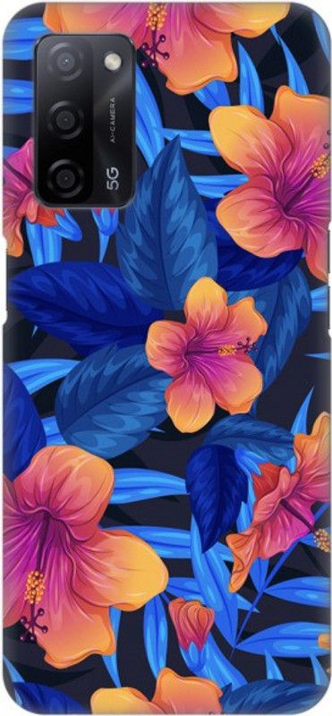 COBIERTAS Back Cover for Oppo A53s 5G  (Blue, Orange, Hard Case, Pack of: 1)