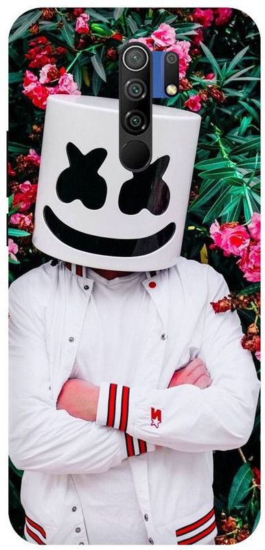 URCHIN Back Cover for POCO M2 Marshmello, EDM, DJ, Famious, marshmello, singer  (Multicolor, Shock Proof, Pack of: 1)