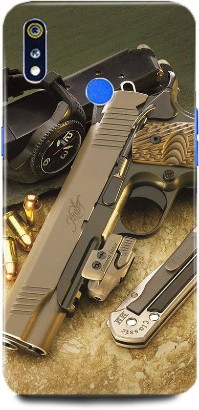 FIKORA Back Cover for Realme 3 Pro, RMX1851 GUN, PISTOL, BANDOOK, AK47, RIFEL, BULLET  (Multicolor, Hard Case, Pack of: 1)