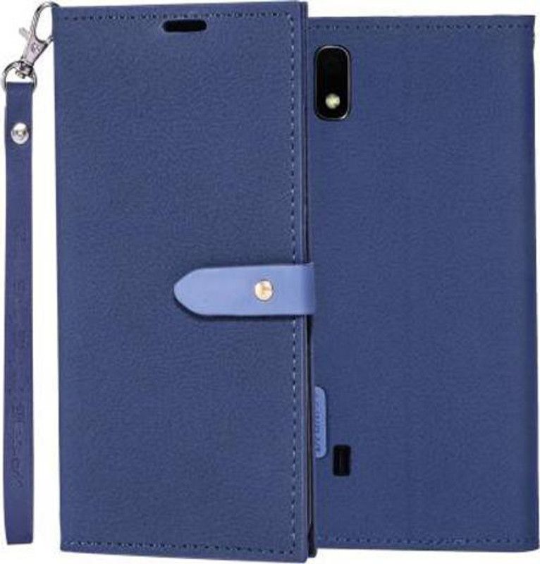 YAYAVAR Flip Cover for Samsung Galaxy A10  (Blue, Shock Proof, Pack of: 1)
