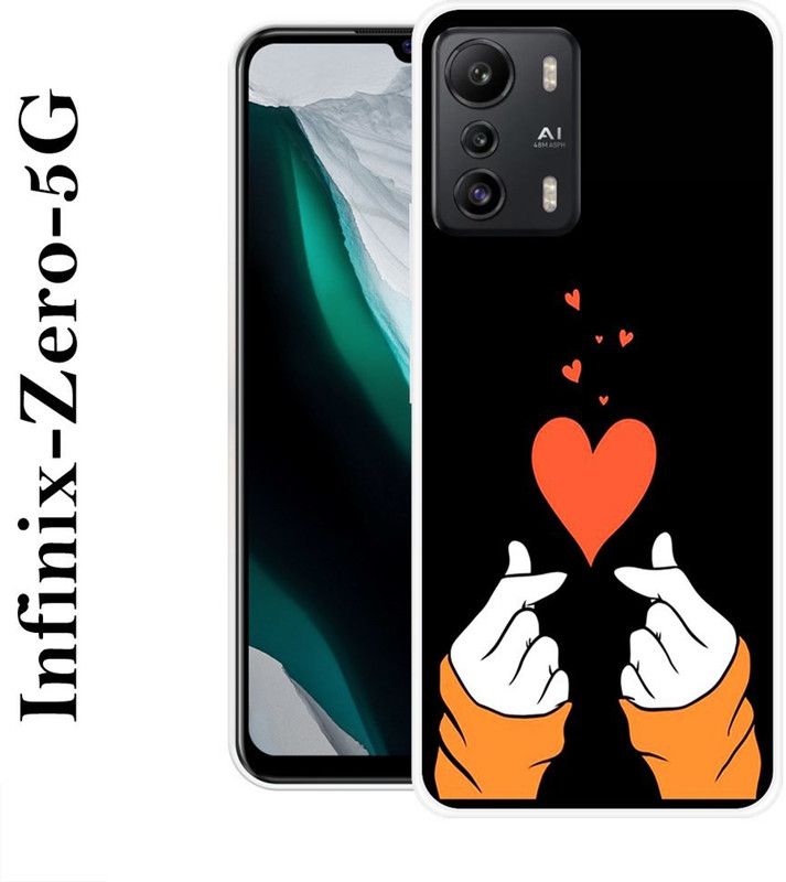 REALKING Back Cover for Infinix Zero 5G  (Black, Grip Case, Silicon)