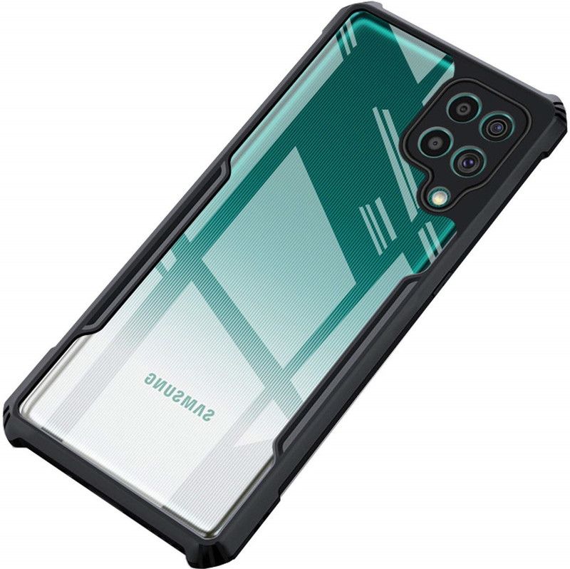 Phone Back Cover Back Cover for Samsung F22, Galaxy F22  (Black, Transparent, Grip Case, Pack of: 1)