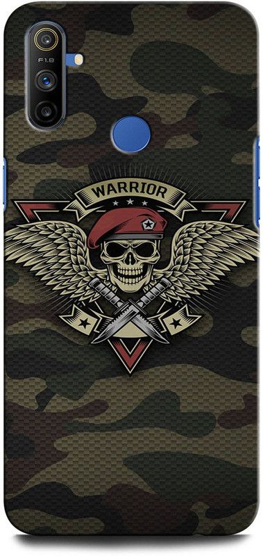 GRAFIQE Back Cover for Realme Narzo 10A KAMO SKULL, WARRIOR, INDIAN ARMY, ARMY, CAMO EAGLE  (Multicolor, Shock Proof, Pack of: 1)
