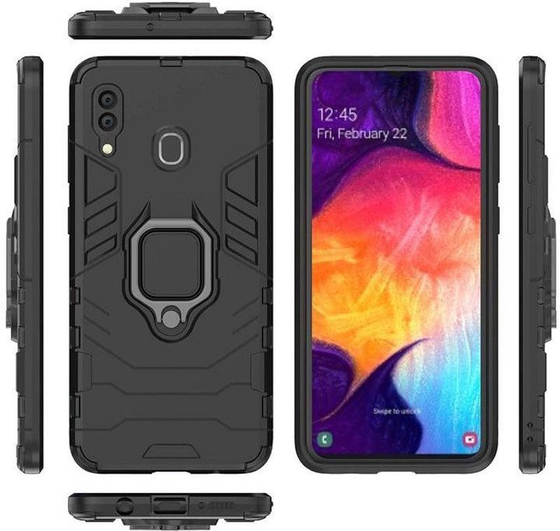 Elica Bumper Case for Samsung Galaxy A20  (Black, Rugged Armor, Pack of: 1)
