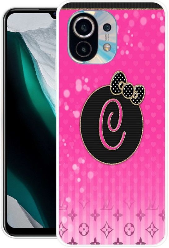 DESILOVE Back Cover for Mi 11 Lite, Mi 11 Lite 5G  (Pink, Black, Grip Case, Silicon, Pack of: 1)