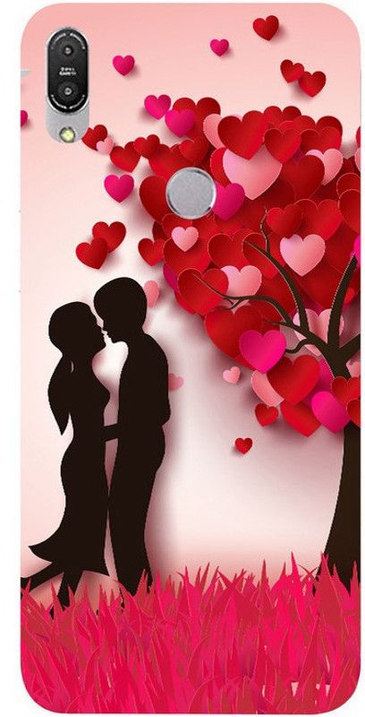 Skyhawk Back Cover for Asus Zenfone Max Pro M1 Boy and Girl in Love Tree Heart  (Multicolor, Waterproof, Silicon, Pack of: 1)