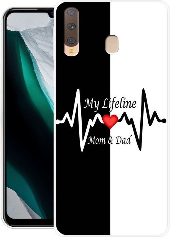 Krtagy Back Cover for Samsung Galaxy M30  (Black, White, Dual Protection, Silicon, Pack of: 1)