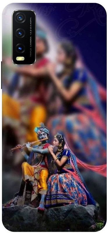 URCHIN Back Cover for Vivo Y20Radha Krishna, Krishna and radha, Krishna, God  (Multicolor, Shock Proof, Pack of: 1)