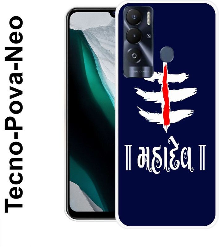 KLC Back Cover for Tecno Pova Neo  (Blue, White, Silicon)