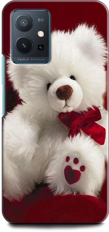 INDICRAFT Back Cover for IQOO Z6 5G CUTE TEDDY, TEDDY BEAR, LOVE, HEART, RED  (Multicolor, Shock Proof, Pack of: 1)
